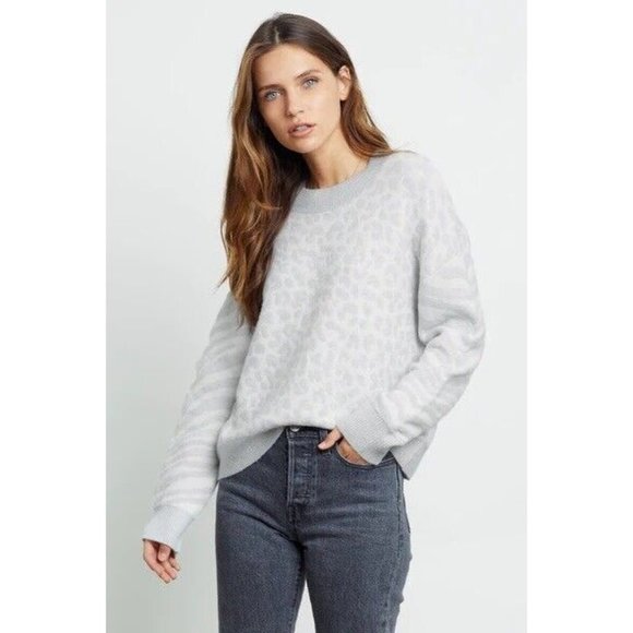 Rails Lana Sweater Ivory Grey Mixed Animal